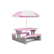 Le Poisson Qui Jardine - Table, bancs et parasol jeu