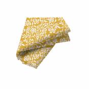 Lot de 3 serviettes de table pur coton 45x45 cm vintage moutarde, par Soleil d'Ocre - Jaune