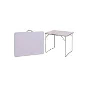 NON - table de camping pliante blanche 80X60 cm - X35000160
