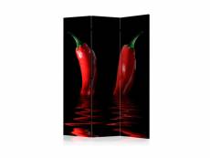 Paravent 3 volets - chili pepper [room dividers] A1-PARAVENTtc0666