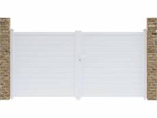 Portail aluminium "eric" - 299.5 x 155.9 cm - blanc