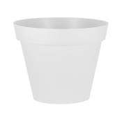 Pot rond Toscane - 30x26cm - 10L - Blanc EDA plastiques