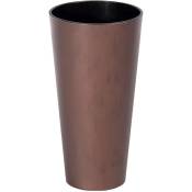 Prosperplast - tubus slim corten 27L pot, Avec réservoir, dimensions (mm) 300x300x572, couleur Cuivre