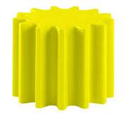 Table basse Gear / Pouf - Ø 55 x H 43 cm - Slide jaune en plastique