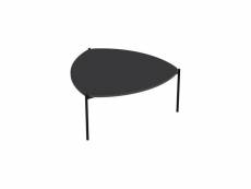 Table basse trépieds myrtle 89x90cm métal noir et