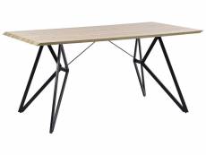 Table de salle à manger 160 x 90 cm effet bois et
