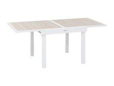 Table extensible carrée alu Piazza Beige/Lin - 4 à