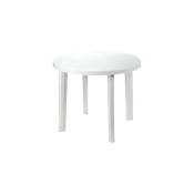 Table ronde d'extérieur. couleur : white ø90x72cm