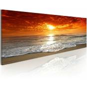 Tableau coucher de soleil romantique - 135 x 45 cm