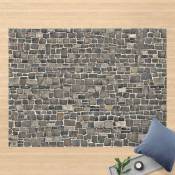Tapis en vinyle - Quarry Stone Wallpaper Natural Stone Wall - Paysage 3:4 Dimension HxL: 120cm x 160cm