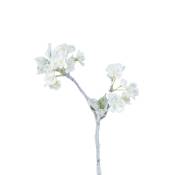 Tige de cerisier des neiges artificielle blanche H48