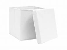 Vidaxl boîtes de rangement avec couvercles 4 pcs 28x28x28 cm blanc 325208