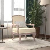 Vidaxl - Chaise de canapé beige 64x64x90 cm lin