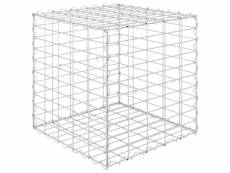 Vidaxl lit surélevé cube à gabion fil d'acier 50x50x50