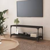 Vidaxl - Meuble tv Noir 100x33x41 cm Bois d'ingénierie et acier