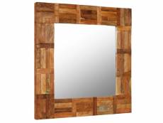 Vidaxl miroir mural bois de récupération massif 60 x 60 cm 246417