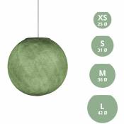 Abat-jour Sfera en fil - 100% fait main | Polyester Vert olive - S - Ø 31 cm - Polyester Vert olive