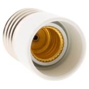 Adaptateur de douille culot pour ampoules - fiche mâle E27 vers fiche femelle E14 - Blanc Zenitech Blanc