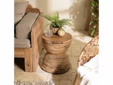 Alida - tabouret assise en bois de teck recyclé
