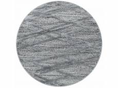 Asima - tapis berbère rond à relief - gris 160 x 160 cm PISA1601604706GREY