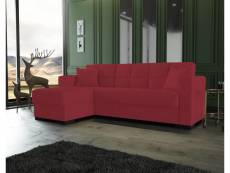 Canapé-lit conteneur avec péninsule réversible, avec 2 coussins, couleur rouge, dimensions 227 x 81 x 150 cm 8052773589437