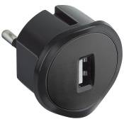 Chargeur USB encombrement réduit - noir - Legrand
