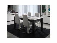 Ensemble table et chaises fabio - table 160 cm et 6 chaises. Set ultra design et tendance.