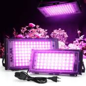 Ensoleille - Projecteur uv led 100W Lumière Noire IP65 Imperméable, Lampe led Ultra-violet, Eclairage à Effet pour Aquarium, Soirée, Peinture Fluo,