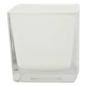 Exotenherz - Jardinière cube en verre - 6x6x6cm blanc