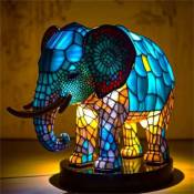 Fortuneville - Lampe de table pour animaux - Lampe de table en Résine éléphant/Chouette/Tortue Veilleuse en Résine Teintée pour Chambre à Coucher