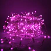 Guirlande lumineuse Luccika Home se'rie de guirlandes lumineuses pour sapin de Noel Luminosite' 360o cable transparent 15 m avec 300 led roses avec 8
