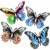 Ineasicer - Lot de 4 Papillons DéCoration Jardin Exterieur