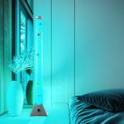 Lampadaire colonne d'eau Lampadaire lampe de salon, changement de couleur, colonne décorative avec poisson, led rgb 0,06 watt 4 lumen, LxH 19x90 cm