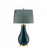 Lampe de table Havering Azure-Turquoise / laiton vieilli 41 Cm