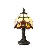 Lampe de table Tiffany BHelios 1 Ampoule Ambre 16 Cm