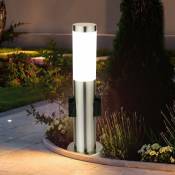 Lampe sur pied led inox jardin terrasse éclairage