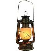 Linghhang - Lampe Tempête Lanterne Vintage Rechargeable Lampe de Table Sans Fil led Lumière Flamme Veilleuse Extérieur Rétro Lampe Camping Dimmable