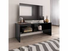 Meuble tv de qualité noir brillant 100 x 40 x 40 cm