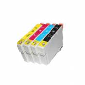 Pack Cartouches d' Encre Compatibles Imprimante Epson et HP 4 x Epson T1811/2/3/4