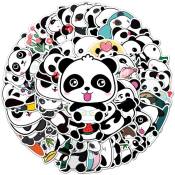 Panda autocollants, 50 créatifs tendance Graffiti autocollants, bagage scooter tablette voiture Cartoon autocollants décoratifs - Ccykxa