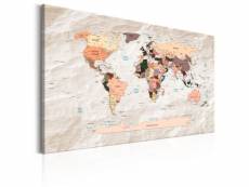 Paris prix - tableau imprimé "world map : stony oceans"
