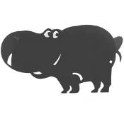 Porte-Papier HygiéNique Hippopotame Noir - Porte-Papier de Rangement Amusant en MéTal pour Animaux pour Salles de Bains Porte-Panier de Mouchoirs de
