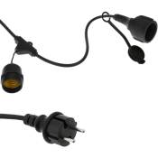 Primematik - Guirlande 10 ampoules pour extérieur avec E27 calotte IP44 cordon d'alimentation 10m extensible