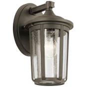 Quintatesse Wall Lamp Fairfield E27 40W IP44 Aluminium, vieille bronze Glass Clear l: 18.1cm h: 27,9 cm b: 15,2 cm Dimmable