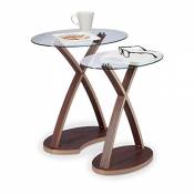Relaxdays 10021248 Table d’appoint ovale lot de 2