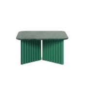 Table basse Plec Medium / Marbre - 70 x 70 x H 35 cm - RS BARCELONA vert en pierre