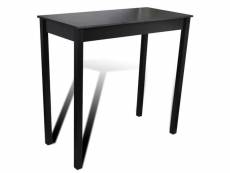 Table haute mange debout bar bistrot noir mdf 115 cm