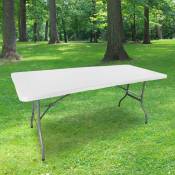 Table Pliante 180 cm Rectangulaire Blanche - Table