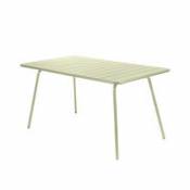 Table rectangulaire Luxembourg / 6 personnes - 143 x 80 cm - Aluminium - Fermob vert en métal