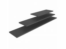 Tablette en bois étroite cubic® l 50 à 100 cm - pujadas - noir - dm laquée